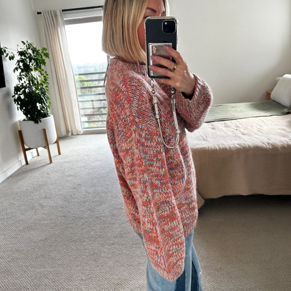 Velvet by Graham & Spencer Women's Trix Rainbow Alpaca Pullover Sweater Small - Picture 3 of 5